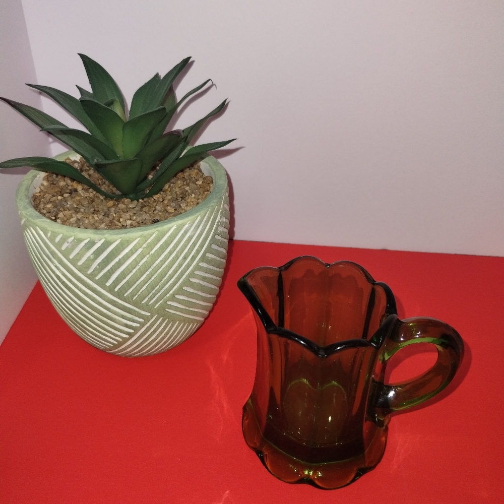 Vintage Emerald Green Classic Coffee Creamer